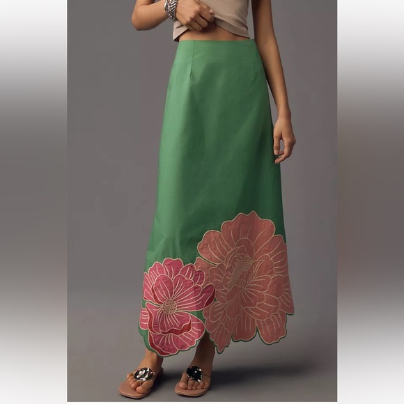 SOLD OUT FARM Rio Cotton A Line Maxi Flowers Women’s S - Picture 4 of 12